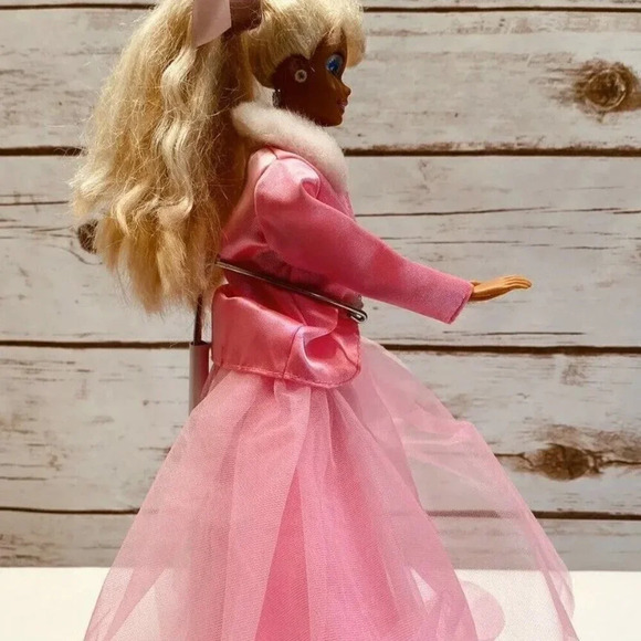 MATTEL BARBIE Doll Pink Jacket Skirt Dress 12" Tall Long Blonde Hair Blue Eyes - Picture 6 of 11